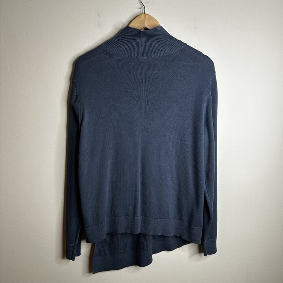 Haven Well Within Womens L Cotton Cashmere Sweater Gray Lagenlook Asymmetrical - Picture 6 of 9